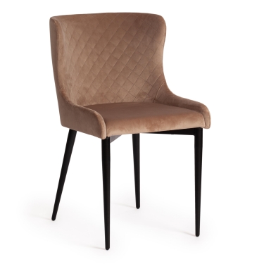 Стул Tetchair CHILLY X mod. 7096 ткань/металл, 45x53х88 см, высота до сиденья 50 см, коралловый barkhat 15 /черный