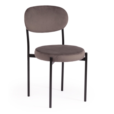 Стул Tetchair REVO mod. 7033 ткань/металл, 47х54х82 см, высота до сиденья 47 см, темно-серый barkhat 14/черный