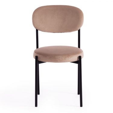 Стул Tetchair REVO mod. 7033 ткань/металл, 47х54х82 см, высота до сиденья 47 см, бежевый barkhat 5/черный