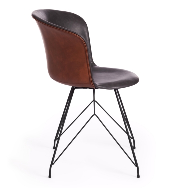 Стул Tetchair KRANZ mod. 9322М экокожа / пластик , 53 х 55 х 45 х 76,5, Grey Cерый 7 / Olive Оливковый 19 / черный