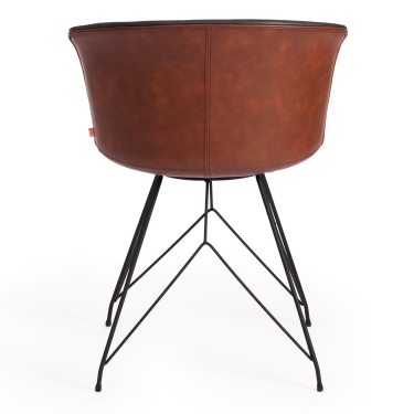 Стул Tetchair KRANZ mod. 9322М экокожа / пластик , 53 х 55 х 45 х 76,5, Grey Cерый 7 / Olive Оливковый 19 / черный