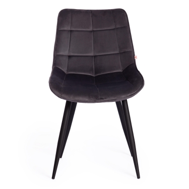 Стул Tetchair ABRUZZO mod. 8060 металл,ткань, 42 х 60 х 84 х 49 см, серый вельвет HLR-21