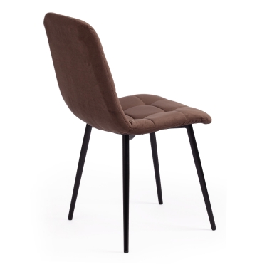 Стул Tetchair CHILLY MAX Велюр/металл , 45 х 54 х 90 см , коричневый 09/черный