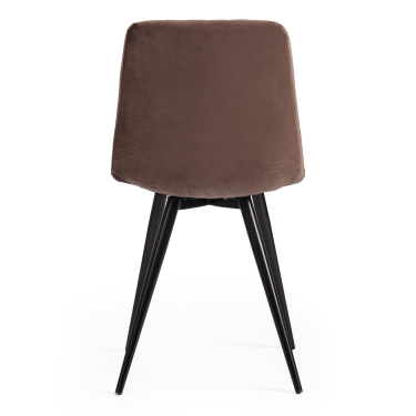 Стул Tetchair CHILLY mod. 7095-1 ткань/металл, 45x53х88 см, высота до сиденья 50 см, коричневый barkhat 12/белый