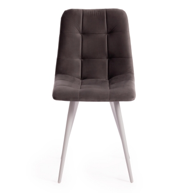 Стул Tetchair CHILLY mod. 7095-1 ткань/металл, 45x53х88 см, высота до сиденья 50 см, серый barkhat 26/белый