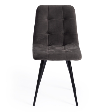Стул Tetchair CHILLY X mod. 7096-1 ткань/металл, 45x53х88 см, высота до сиденья 50 см, коричневый barkhat 12/черный