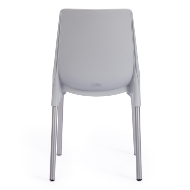 Стул Tetchair GENIUS mod 75 металл/пластик, 46x56x84cм, серый/ножки хром