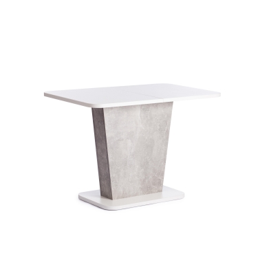 Стол обеденный Tetchair GENT ЛДСП, 110-145x68,6x75,5 см, Белый/Бетон