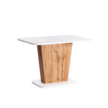 Стол обеденный Tetchair GENT ЛДСП, 110-145x68,6x75,5 см, Дуб вотан/Белый
