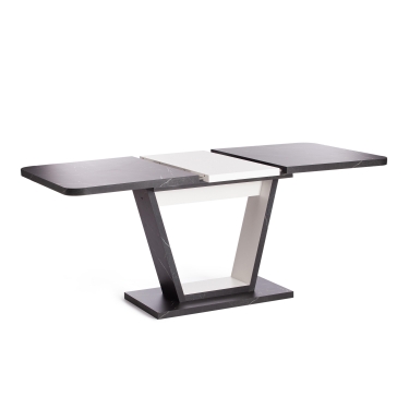 Стол обеденный Tetchair VOX ЛДСП, 132-172x85x75,5 см, Мрамор черный/Белый