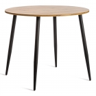 Стол Tetchair URANUS ЛДСП/металл, 90x90x77 см, Дуб вотан/Черный