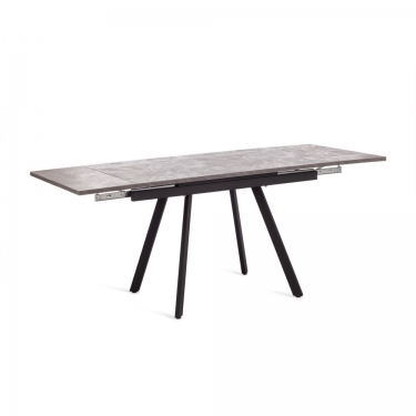 Стол Tetchair VIGO ЛДСП/HPL/металл, 120 x 80 x 30 х 30 х 75 см, Мрамор черный/черный