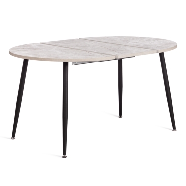 Стол Tetchair VELETA ЛДСП/HPL/металл, 100 x 100+40 x 75 см, Чёрная сосна/чёрный