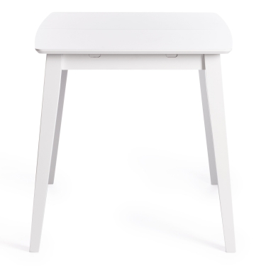 Стол обеденный раскладной Retro дерево гевея, МДФ, 110+30 x 75 x 75см, Белый White