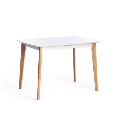 Обеденный комплект Хадсон стол + 4 стула Tetchair Хадсон стол + 4 стула/ Hudson Dining Set дерево гевея/мдф, стол 110х70х75см / стул 44х42х89см, pure white белый
