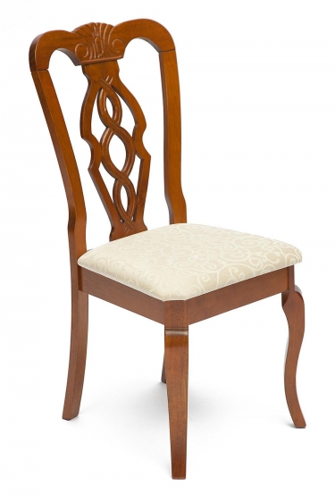 Комплект обеденный Tetchair ANDREA стол со стеклом + 4 кресла + подушки TCH White белый, Ткань рубчик, цвет кремовый