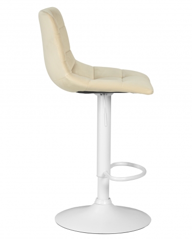 Стул барный DOBRIN DOBRIN TAILOR WHITE бежевый велюр MJ9-10