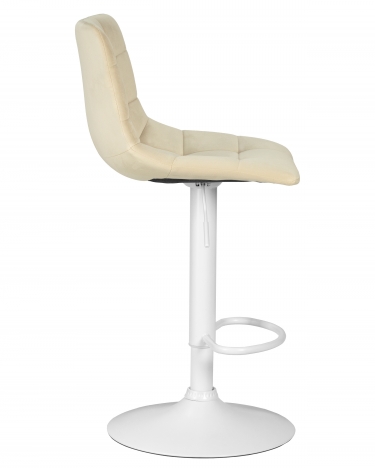 Стул барный DOBRIN DOBRIN TAILOR WHITE бежевый велюр MJ9-10