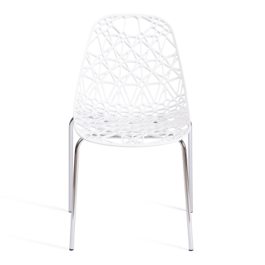 Стул Tetchair CRISPY mod. 61 металл, пластик, 44 x 56.5 x 80 см, White белый 11954/хром