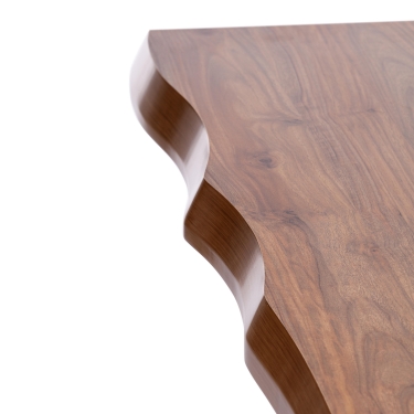 Стол Tetchair EFFRON mod. 1412 ЛДСП+меламин/металл, 140 х 80 х 75 см, walnut орех/черный