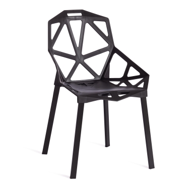 Стул Tetchair MEGATRON mod. PC60 пластик/металл, 54.5 х 60.5 х 82 см, Glossy black глянцевый черный