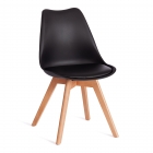 Стул Tetchair TULIP mod. 73-1 дерево/пластик/экокожа, 47,5x55x80 см, черный