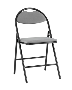 Стул складной Stool Group Hagen black велюр Серый