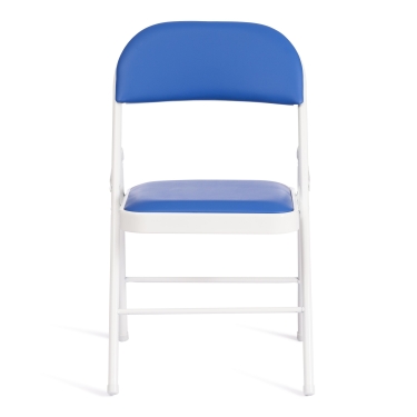 Стул складной Tetchair FOLDER mod. 3022G каркас металл, сиденье/спинка экокожа, 46.5 х 47.5 х 79 см, blue синий / white белый