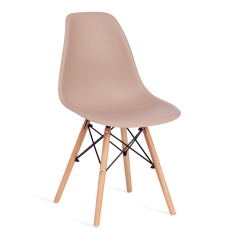 Стул Tetchair CINDY EAMES mod. 001 дерево бук/металл/сиденье пластик, 51x46x82см, бежевый / beige