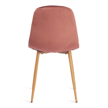Стул Tetchair BREEZE mod. 4724 вельвет/металл, 44 х 53 х 87 см, Coral коралловый HLR44 / натуральный