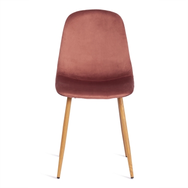 Стул Tetchair BREEZE mod. 4724 вельвет/металл, 44 х 53 х 87 см, Coral коралловый HLR44 / натуральный