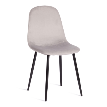 Стул Tetchair BREEZE mod. 4724 вельвет/металл, 44 х 53 х 87 см, Light grey светло-серый HLR14 / черный
