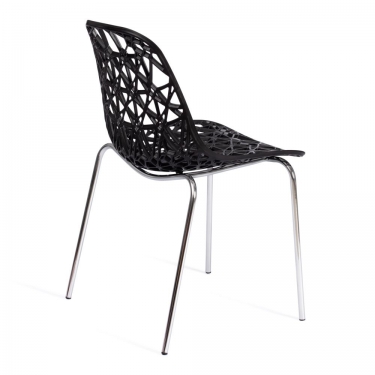 Стул Tetchair CRISPY mod. 61 / 1 шт. в упаковке металл, пластик, 44 x 56.5 x 80 см, Black черный 05/хром