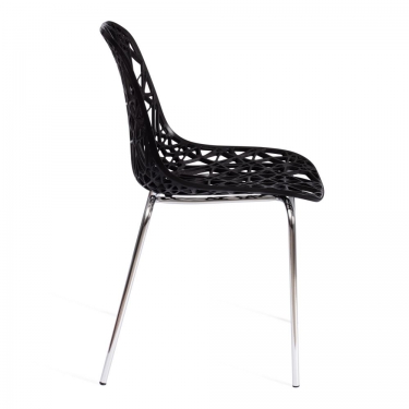 Стул Tetchair CRISPY mod. 61 / 1 шт. в упаковке металл, пластик, 44 x 56.5 x 80 см, Black черный 05/хром