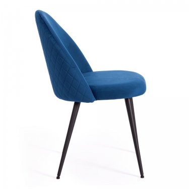 Стул Tetchair MONRO mod. 5144 / 1 шт. в упаковке металл/вельвет, 51x56x84 см, синий HLR 64/черный