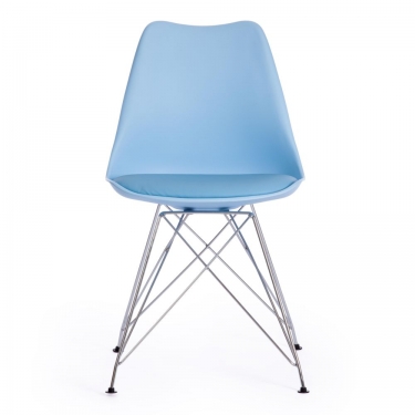 Стул Tetchair TULIP IRON CHAIR mod.EC-123 / 1 шт. в упаковке металл/пластик, 54,54883,5см, голубой