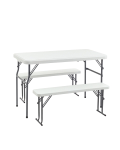 Комплект стола и двух скамеек Stool Group Кейт 1135 см Белый