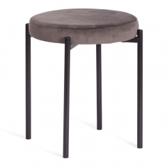 Табурет Tetchair REVO mod. 7034 ткань/металл, 44 х 44 х 47 см, темно-серый barkhat 14/черный