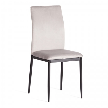 Стул Tetchair CAPRI mod. 39 металл, вельвет, 49.5 х 41 х 93,5 см, Light grey светло-серый HLR14 / черный
