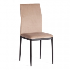 Стул Tetchair CAPRI mod. 39 металл, вельвет, 49.5 х 41 х 93,5 см, Beige бежевый HLR8 / черный