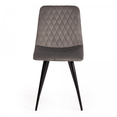Стул Tetchair CHILLY X mod. 7096-1 / 1 шт. в упаковке ткань/металл, 45x53х88 см, высота до сиденья 50 см, серый barkhat 26/черный