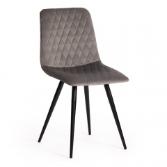 Стул Tetchair CHILLY X mod. 7096-1 / 1 шт. в упаковке ткань/металл, 45x53х88 см, высота до сиденья 50 см, серый barkhat 26/черный