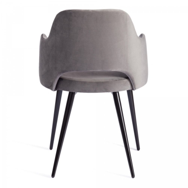 Кресло Tetchair VALKYRIA 2 mod. 718 / 2 шт. в упаковке ткань/металл, 55х55х80 см, высота до сиденья 48 см, серый barkhat 26/черный