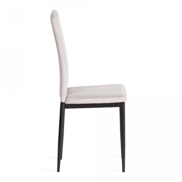 Стул Tetchair VERTER mod. 37-1 металл, вельвет, 47,8 х 41,5 х 97 см, Light grey светло-серый HLR14 / черный