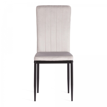 Стул Tetchair VERTER mod. 37-1 металл, вельвет, 47,8 х 41,5 х 97 см, Light grey светло-серый HLR14 / черный