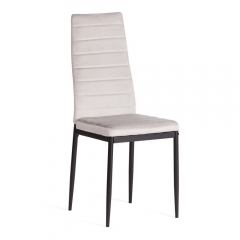 Стул Tetchair Easy mod. 24-1 металл, вельвет, 49 х 41 х 98 см, Light grey светло-серый HLR14 / черный