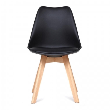 Стул Tetchair TULIP mod. 73 / 1 шт. в упаковке дерево/пластик/ПУ, 48.552.583cм, черный