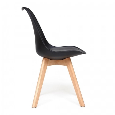 Стул Tetchair TULIP mod. 73 / 1 шт. в упаковке дерево/пластик/ПУ, 48.552.583cм, черный