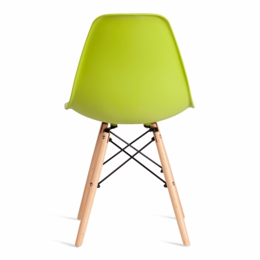 Стул Tetchair CINDY EAMES mod. 1801 дерево бук/металл/сиденье пластик, 45x51x82 см, Olive оливковый