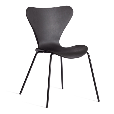Стул Tetchair Jacobsen mod DC 102-1 пластик/металл, 45 х 54.5 х 80 см, Black Черный / Black Черный